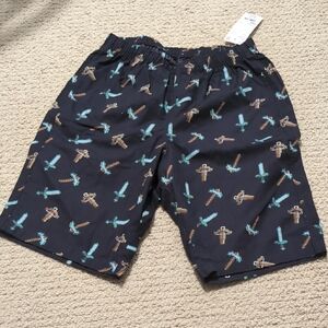 Uniqlo Kids Printed Shorts - Black and Blue